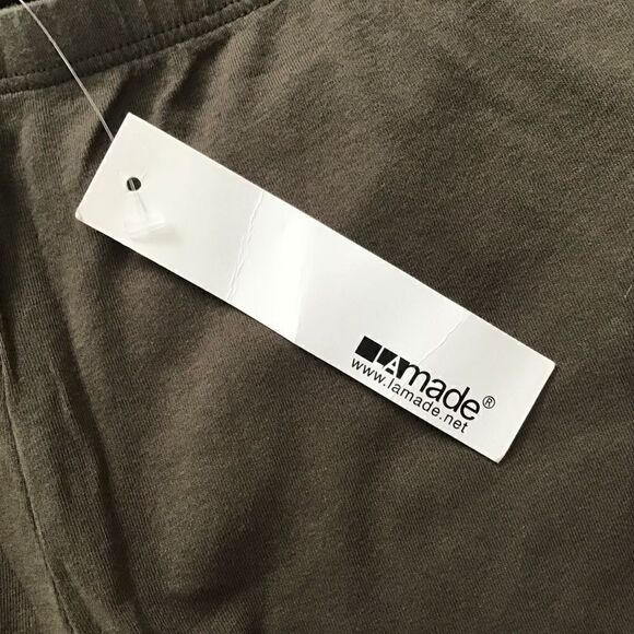 LA Made Basic Cropped Cotton Blend Legging NWT - Picture 4 of 5